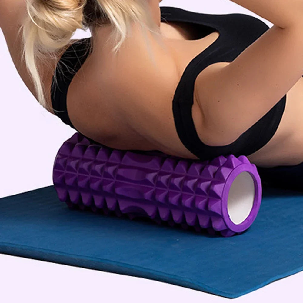 Textured Foam Roller for Muscle Recovery – Deep Tissue Massage Roller with 3 Pressure Zones, Durable Core & Lightweight EVA Foam for Stretching, Mobility, and Post-Workout Relief
