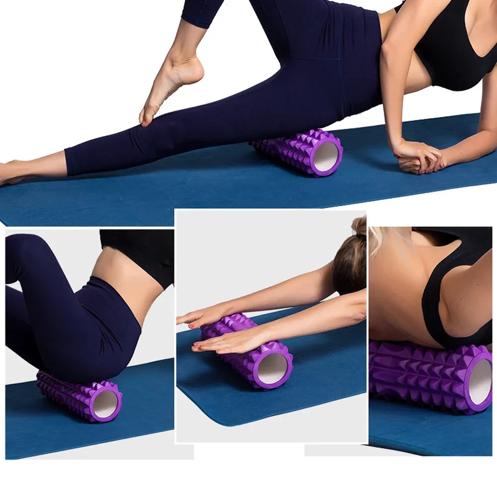 Textured Foam Roller for Muscle Recovery – Deep Tissue Massage Roller with 3 Pressure Zones, Durable Core & Lightweight EVA Foam for Stretching, Mobility, and Post-Workout Relief