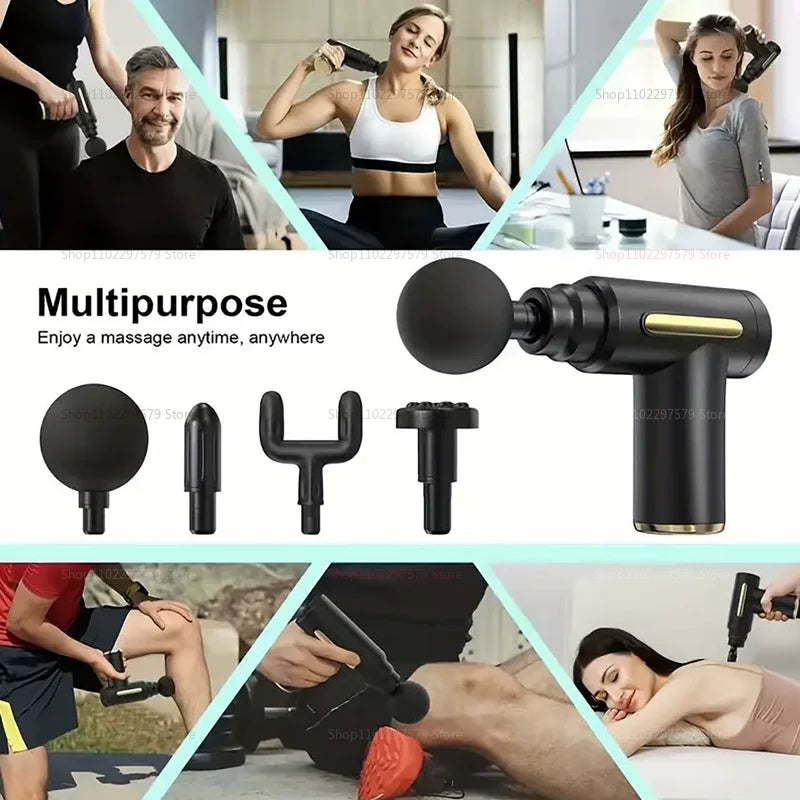 Deep Tissue Massage Gun – Handheld Electric Muscle Massager for Back, Neck, Shoulders, and Post-Workout Recovery